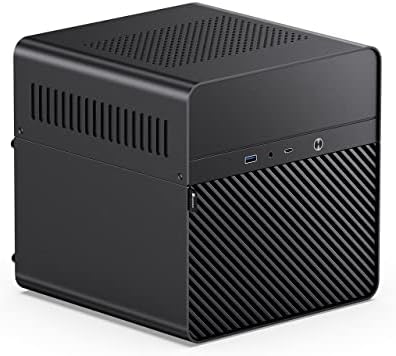 Jonsbo N2 Black NAS ITX Caso 5+1 Bays de disco Mini estojo de alumínio, ventilador de 12 cm embutido, picada de energia