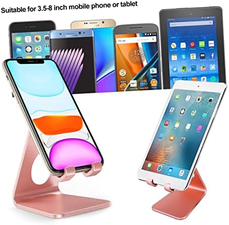 Solustre Aluminum Loy Suporte para desktop Telefone Base de telefone Apoiador Suporte de telefone para suporte de telefone para o telefone do telefone para celular Stand Pink Pink