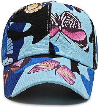 Caps de beisebol do MidEtoy Womens Butterfly Hat Butterfly Casual Casual Trucker Hats Chapé