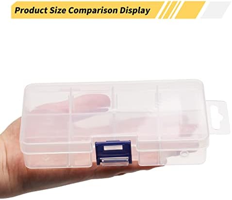 Caixa de armazenamento de componente pp mromax 137x67x28mm Organizador de plástico Organizador ajustável 8 caixas de ferramentas