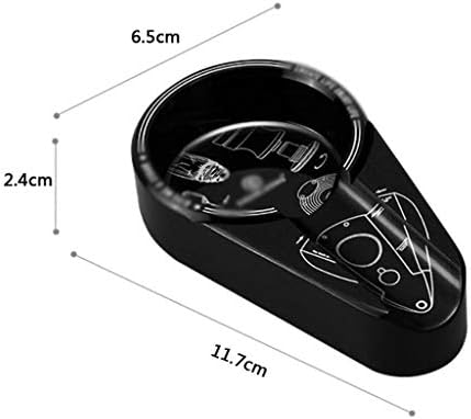 WSZJJ Black Ashtray ， Decoração de bandeja de cinzas de cerâmica ao ar livre Tamanho criativo da pia de fumaça única ， 11,7 * 2,4