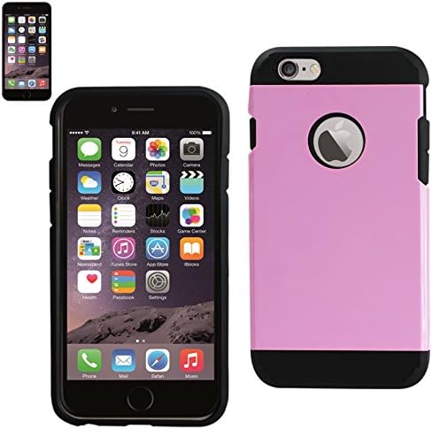 Reiko Dual Camada TPU/PC Tampa para iPhone 6 4.7 polegadas, iPhone 6s 4.7 polegadas - embalagem de varejo - rosa