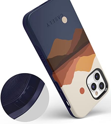Casely iPhone 12/12 Pro Case | Compatível com Magsafe | Opostos atraem | Caixa de montanha colorida diurna e noturna