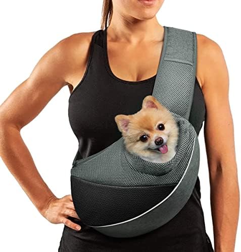 Portador de estilingue de cachorro aoofook, transportadora ajustável de filhote de cachorro, cão de backpack de bolsa