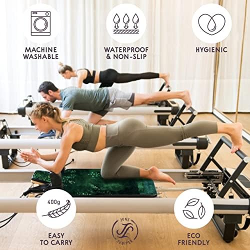 Pilates Reformer Mat-Pilates Máquina Reformadora Toalha-Exercício Mat-Fitness Gym Mat-Mini Travel Yoga Mat- Black Backing Light-Light