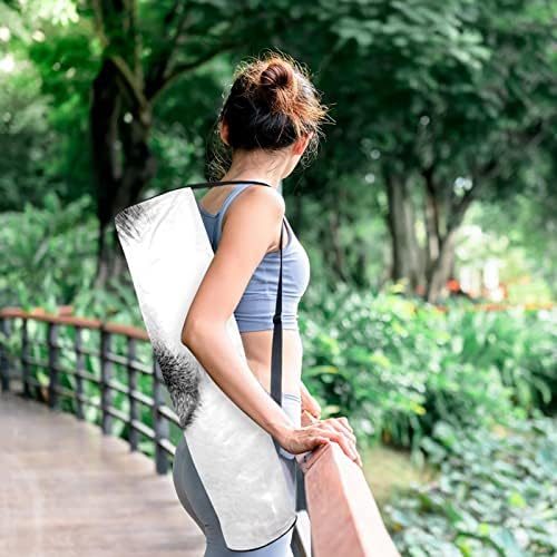 Lobo Blue Eyes Yoga Mat Carrier Bag com alça de ombro de ioga bolsa de ginástica Bolsa de praia