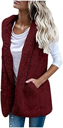 Cardigan for Women Fuzzy Sherpa Jaquetas de lã de lã de lã de suéter frontal
