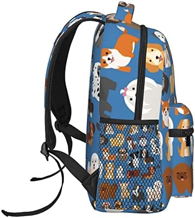Fiokroo fofo cachorrinho cães mochileiros de mochila para estudantes adolescentes homens mochilas laptop mochilas viajam