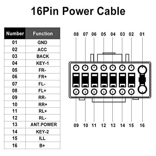 Para o adaptador de cheiro de fiação de rádio de carro Toyota, Hikity 16 pin Android Unit Unit Unit Stéreo Fiação