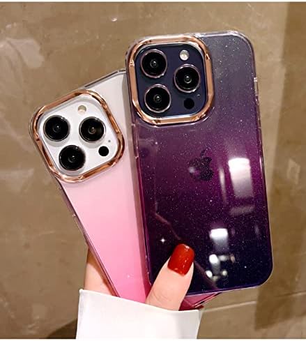 UIOEUA Compatível com o iPhone 11 Pro Max Case para mulheres meninas, luxo gradiente de moda brilhante Glitter bling