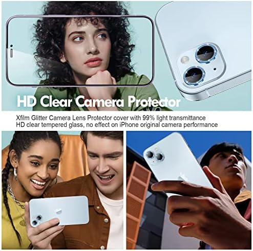 SMASENER PARA iPhone 14 - Protetor de lente da câmera do iPhone 14 Plus, 9H Tampa da câmera de vidro temperado Protetor