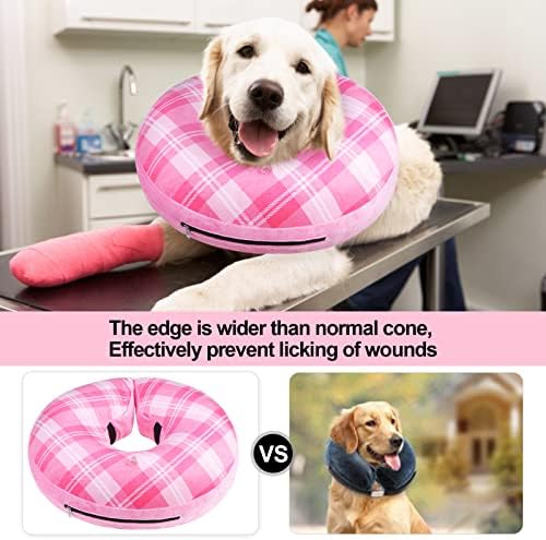 BeautyZoo Inflable Dog Cone Gola macia, alternativa após a cirurgia cones para cães pequenos médios grandes, colares de pescoço