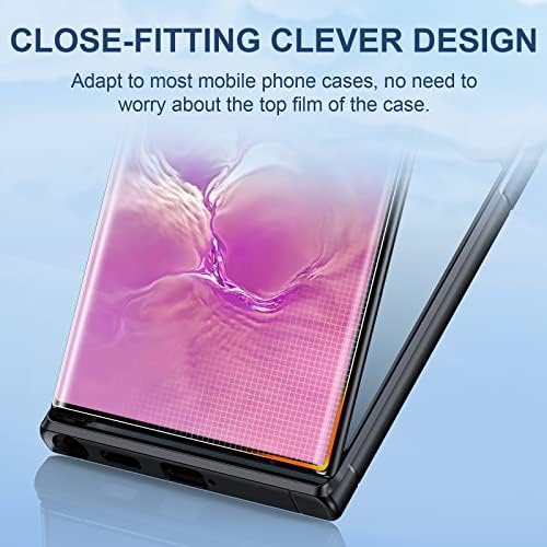Pacote Lk 3 para Samsung Galaxy S10 Plus Screen Protector [não vidro] [Suporte a impressão digital desbloqueio] Sem bolhas, com uma ferramenta fácil de instalação, cobertura máxima curva em 3D para S10 mais 6,4 polegadas