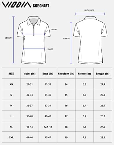 Camisa de golfe feminina de Viodia Manga curta com desfiladeiro rápido Tennis Tennis Tennis Camisetas de pólo para mulheres roupas