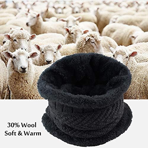 Feanie de inverno com viseira e flaps para homens de lã de lã de lã ao ar livre conjunto