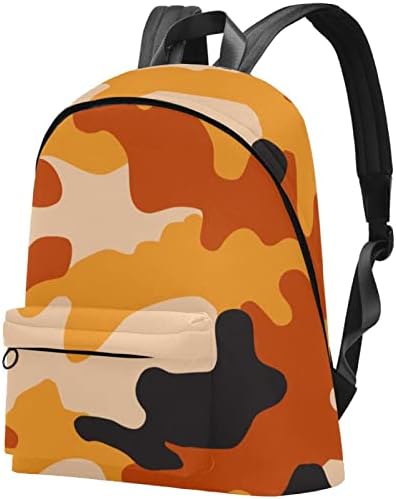 Mochila laptop VBFOFBV, mochila elegante de mochila de mochila casual bolsa de ombro para homens, camuflagem laranja