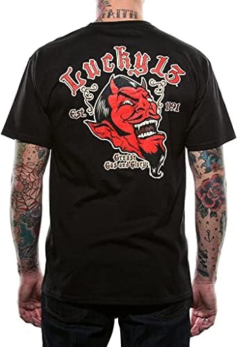 Lucky 13 Devil Grease Gas and Glory Rockabilly T-Shirt