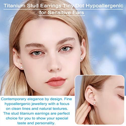 Brincos de titânio de vgaceti minúsculos brincos de ponto/coração/triângulo, hipoalergênico para orelhas sensíveis mulheres meninas