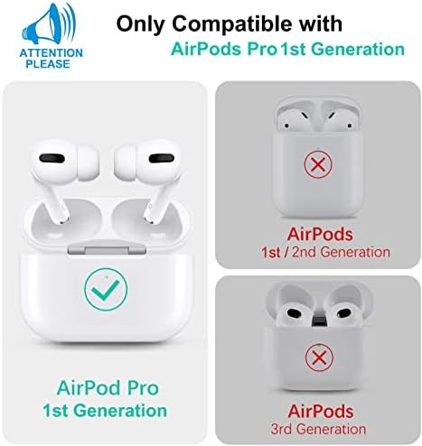 Caso do AirPods Pro, Koujaon Soft Silicone Skin Case Case com chaveiro de pulseira Apple AirPod Pro capa para mulheres meninas