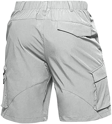 Shorts de carga, homens, shorts de grandes dimensões com zíper.