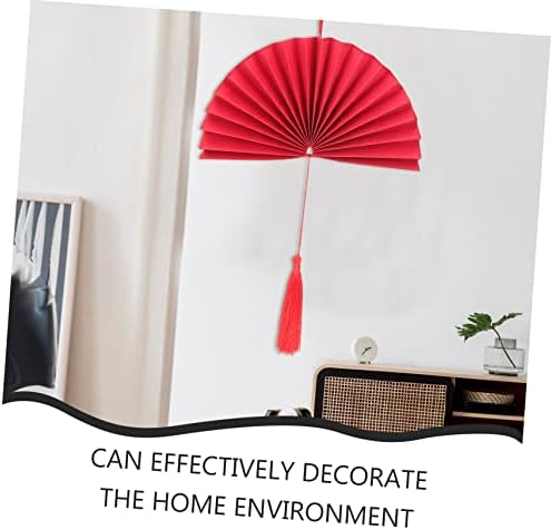 Besportble Dobing Fan Ornament Decor Decor Fringe Decoração de casa Vintage Fã tradicional Fã dobrável Fã japonês Fan chinês Parede