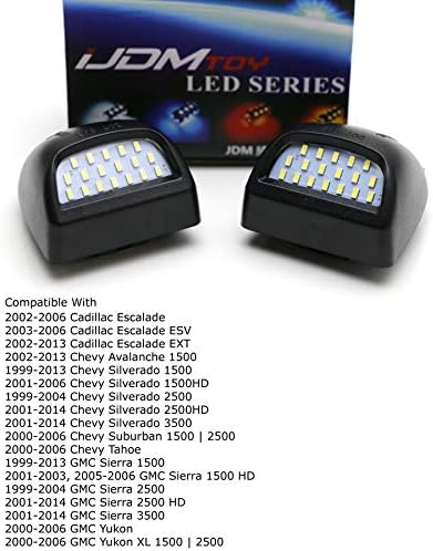 ijdmtoy OEM-FIT 3W Kit de montagem de luz LED completa da placa LED compatível com Chevrolet Silverado GMC Sierra 1500