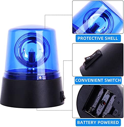 Ergaoboy 2 PCs azul 360 graus decorativos girando, Disco Bar Party Dançando LED LED LUZ