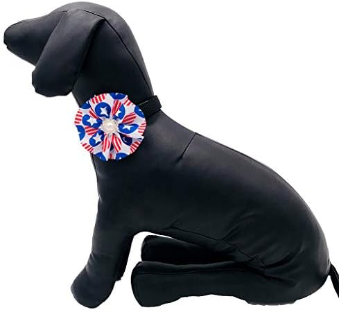 Pet Show 5pcs/lote nos bandeira dos cães patrióticos de colarinho de colarinho de colarinho Flor de acessórios para