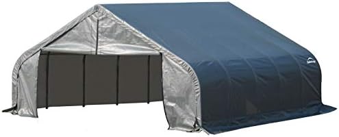 ShelterLogic 80043 Gray 18'x20'x9 'abrigo de estilo de pico