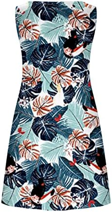 Vestido de verão para mulheres 2023 praia camiseta floral vestido de verão casual sem mangas boêmios vestido de tanque com