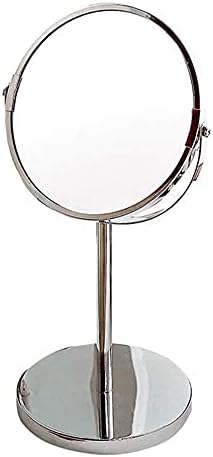Zhengyyuu Vaidade espelho espelho maquiagem espelho, espelho de beleza de dois lados de duas lados 3x espelho cosmético 360 ° espelho de maquiagem de banheiro giratório com luz com luz