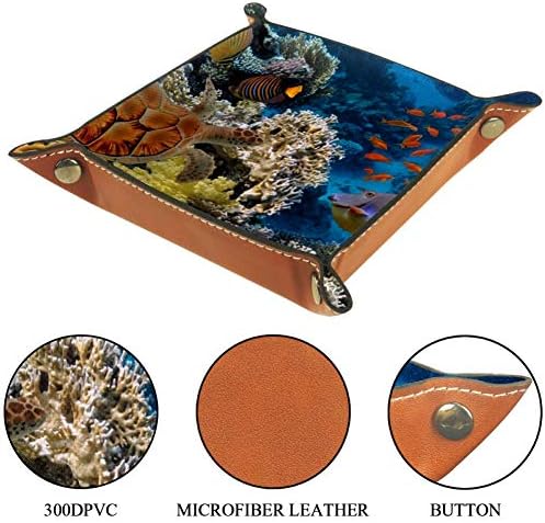 AISSO colorido recife de coral marinheiro marinho de peixe organizador de manobrista para carteiras, relógios, chaves, moedas,