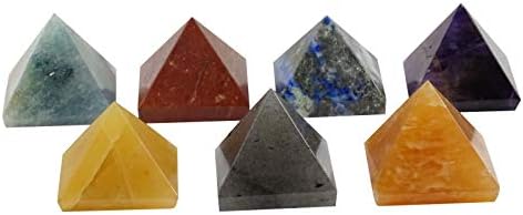 Harmonize Conjunto de 7 PCs Multistone Chakra Balanceamento Terapia Piramida Reiki Cura Cristal Sagrado Gerador de Energia