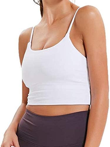 LatINDAY Women Women Sports Sports Bra Fitness Workout Excrunando camisas de ioga Tampa do tanque