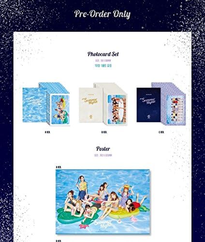 JYP duas vezes - noites de verão [Random Ver.] CD+Photobook+Fotocards+Pôster dobrado+presente grátis