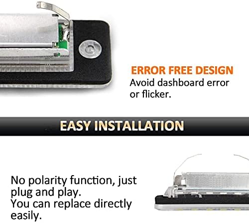 D-LUMINA Placa Luz de Licza Luz de Licza Substituição de luz para Audi Q7 A3 S3 A4 S4 A6 C6 S6 A8 S8 RS4 RS6 SEM ERRO 6000K Pacote