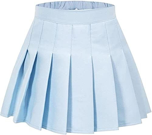 Joe Wenko feminina feminina de uniforme escolar de cintura alta saia plissada com shorts, 2 anos - EUA xl