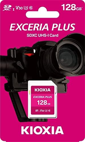 Kioxia 128 GB Exteria Plus SD Memory Card SDXC UHS-I U3 Classe 10 V30 4K Gravação de vídeo LNPL1M128GG4