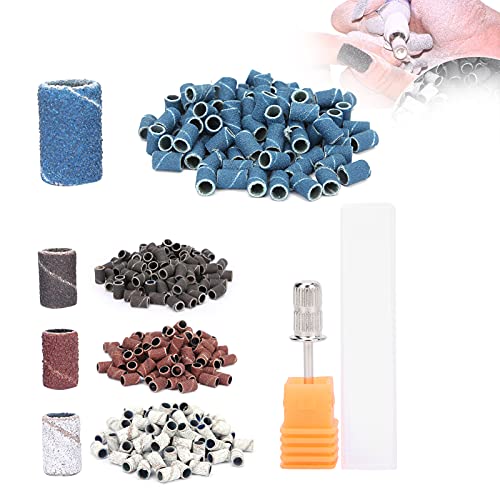 Bandas de lixamento de unhas de 400pcs manicure Pedicure unhas lixing bandas de areia grossa grossa efile conjunto de areia trabalhando em unhas naturais e unhas de acrílico para broca de unhas