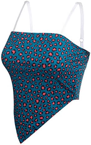 Design de Olivia Women Sexy Paisley/Tie Tye Bandana Tube Crop Top Cirlf- Made in EUA