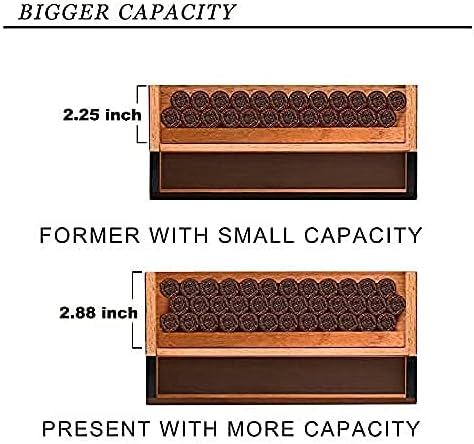 Humidor de charuto, Jansfuren Spanish Cedar Cigar de Cigarro Handmade, Usidores de Tampo de Vidro, umidificador dianteiro do
