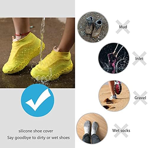 Reutiliza Latex Rain -tampa de tapas de bota sapatos impermeáveis ​​Overshoes