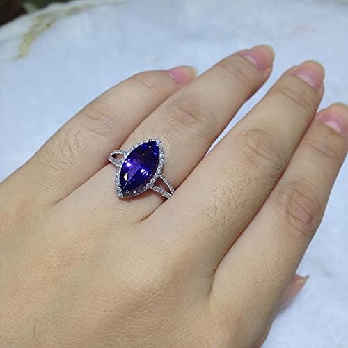 Purple Zircon Rings Zircon Ladies Rings Jewelry Birthday Proposta