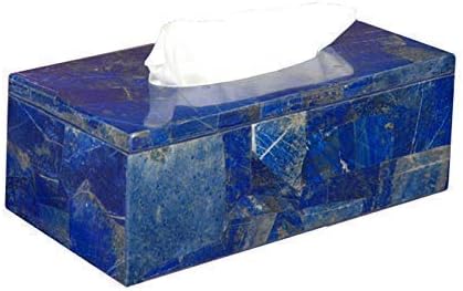 Caixa de papel, Lázuli Blue Lazuli Caixa de papel, para mesa da sala de estar, utensílios de mesa, vestiários, vaidade / banheiro,