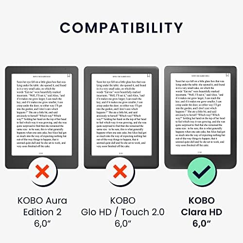 Case Kwmobile Compatível com Kobo Clara HD - Caso E -Reader Tampa - coração escovado vermelho escuro