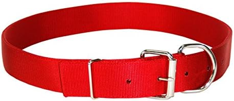 Hamilton Deluxe Double Gross Nylon Calf Collar, 1-3/4 por 36 polegadas, vermelho