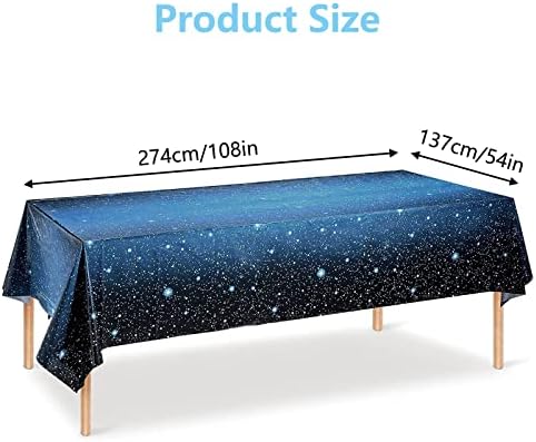 Toca de mesa espacial DFSUCCES, 1 Pacote de mesa de mesa de galáxia de plástico, todos impressos céu estrelado, cobertura de