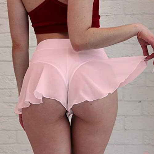 Sexy mini saias de dança de cintura alta feminino com calças de dança de pólo de pólo que lingerie lingerie esburacada