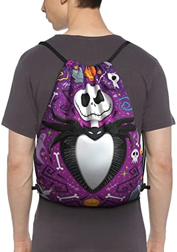 Goewrao Halloween Drawstring Backpack Sports Gym Bag para homens para homens para sacos de caminhada