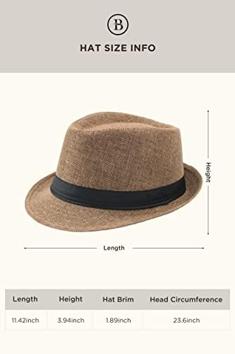 Chapéu de palha de palha babeyond - Para homens, mulheres, chapéu curto, chapéu de sol curto de verão